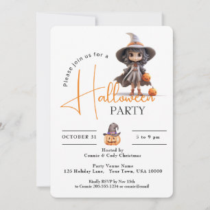 NIEDLICHE GROSSE MIT AUGEN WITCH, HALLOWEEN-PARTY EINLADUNG