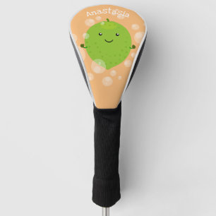 Niedliche grün Limone Blasen Cartoon Abbildung Golf Headcover