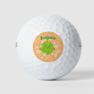 Niedliche grün Limone Blasen Cartoon Abbildung Golfball