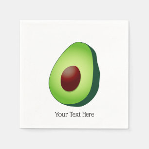 Niedliche grüne Avocadoservietten mit Serviette