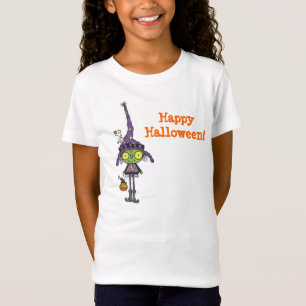 Niedliche grüne Hexe Halloween T-Shirt
