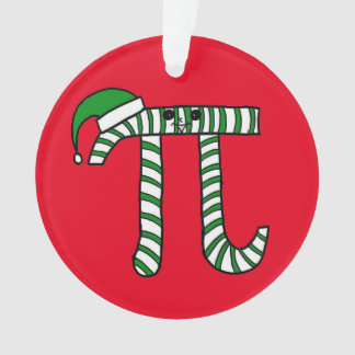 Niedliche grüne Mathe-Verzierung Weihnachtspus Ornament