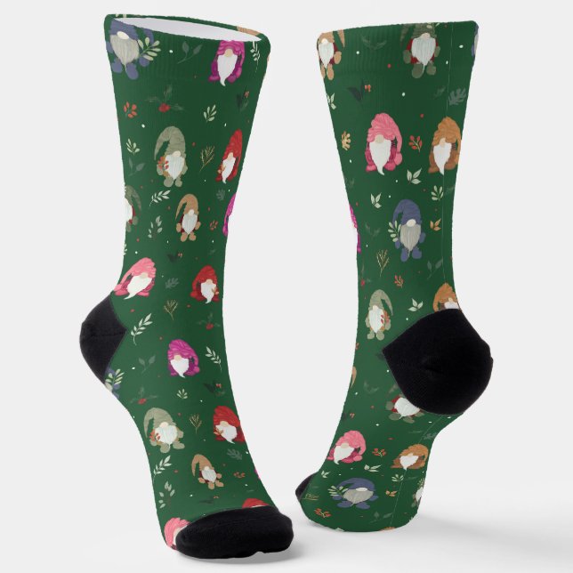 Niedliche grüne Weihnachtsbäume Socken (Gewinkelt)