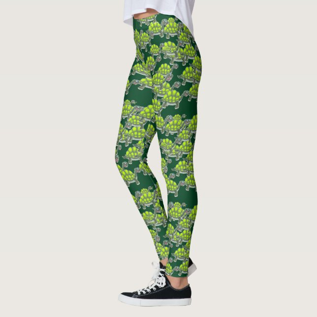 Niedliche grünes Seeschildkröten, die Leggings (Links)