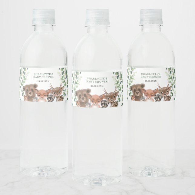 Niedliche Grünpflanzen Waldwald Kinderdusche Favor (Flaschen)