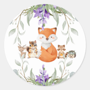 Niedliche Grünwaldtiere Adorable Animal Gif Runder Aufkleber