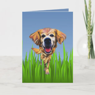 Niedliche Grußkarte für Golden Retriever Karte