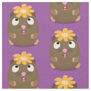 Niedliche Guinea Cartoon Stoff