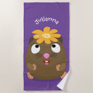 Niedliche Guinea Cartoon Strandtuch