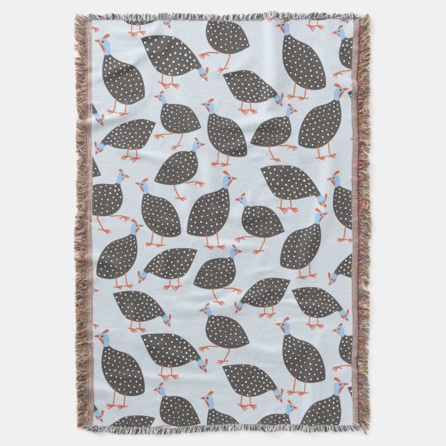 Niedliche Guinea Hen Bird Decke (Vorderseite Vertikal)