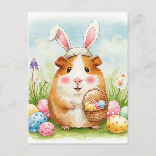 Niedliche Guinea Ostereier Postkarte (Vorderseite)
