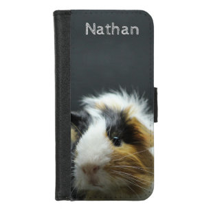Niedliche Guinea Pig Chalkboard Personalisiert iPhone 8/7 Geldbeutel-Hülle