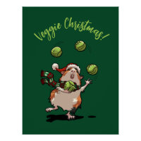 Niedliche Guinea Pig Veggie Weihnachten! Sprout Ju