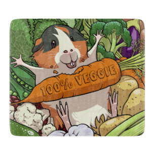 Niedliche Guinea Schwein 100% Veggie Carrot Cartoo Schneidebrett