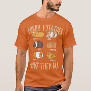 Niedliche Guinea Schweine Arten Furry Kartoffeln T-Shirt