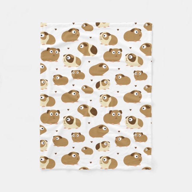 Niedliche Guinea Schweine Fleece Blanket (Vorderseite)