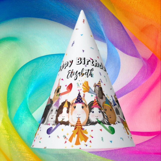 Niedliche Guinea Schweine Geburtstag Partyhütchen (Von Creator hochgeladen)