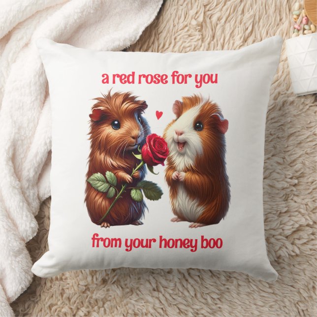 Niedliche Guinea Schweine in Liebe Austausch einer Kissen (Decke)
