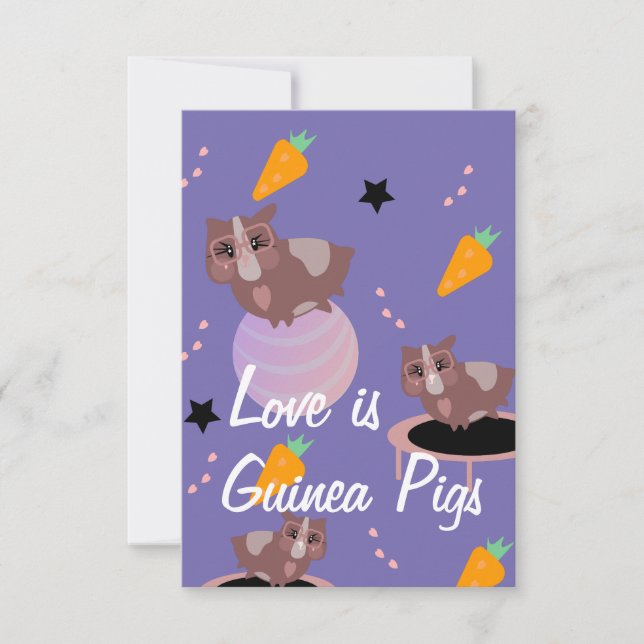 Niedliche Guinea Schweine Karte (Vorderseite)