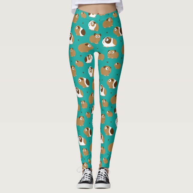 Niedliche Guinea Schweine Leggings (Vorderseite)
