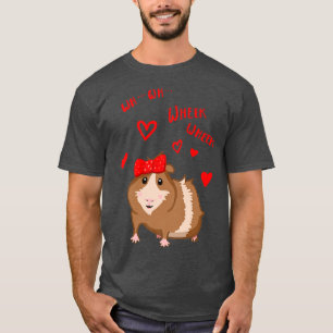 Niedliche Guinea Schweine mit Bug Wheek Geschenk T-Shirt