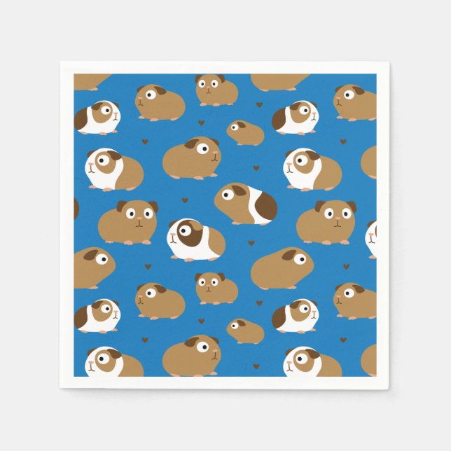 Niedliche Guinea Schweine Napkins Serviette (Vorderseite)