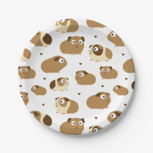 Niedliche Guinea Schweine Papierplatte Pappteller