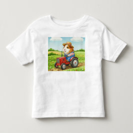 Niedliche Guinea Schweinefleisch Bauer auf Traktor Kleinkind T-shirt