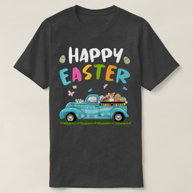 Niedliche Guinea Schweinefleisch mit Hasen-Ohren E T-Shirt (Design vorne)