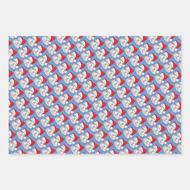 Niedliche Guinea Schweinefleisch mit Weihnachtsmüt Geschenkpapier Set (Vorderseite 3)