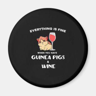Niedliche Guinea Schweinegenuss Weinroute Magnet