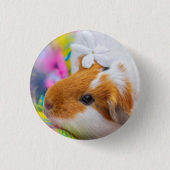 Niedliche Guinea Schweinepest Button (Vorderseite)