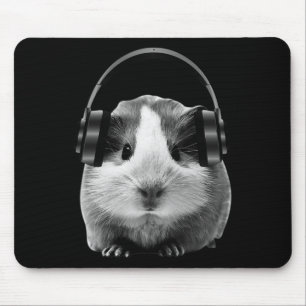 Niedliche Guinea Schweinezuhören bis Dubstep Mousepad