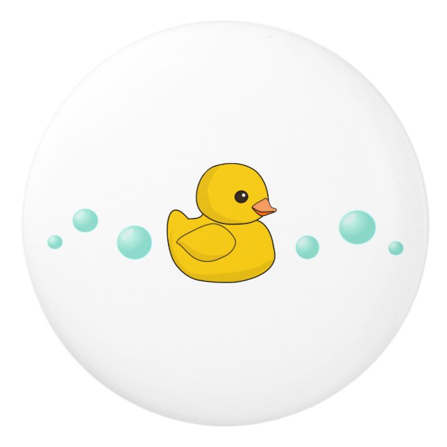 Niedliche Gummiente / Ente / Ente / Ente Keramikknauf (Vorderseite)