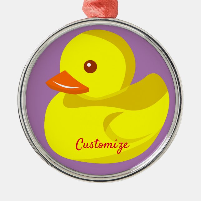 Niedliche Gummiente Thunder_Cove Ornament Aus Metall (Vorne)