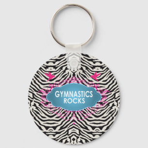Niedliche Gymnastikfelsen Rosa ZEBRA Schlüsselanhä Schlüsselanhänger