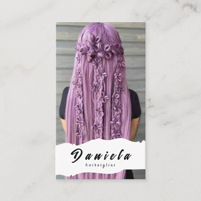 Niedliche Haarstühle Schere Minimalistisch Blush P Visitenkarte (Vorderseite)