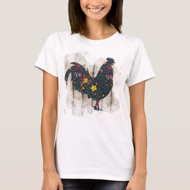 niedliche Hahnenliebhaber Land T-Shirt (Vorderseite)