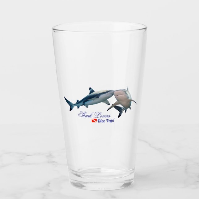 Niedliche Hai-Liebhaber Shotglas Glas (Vorderseite)