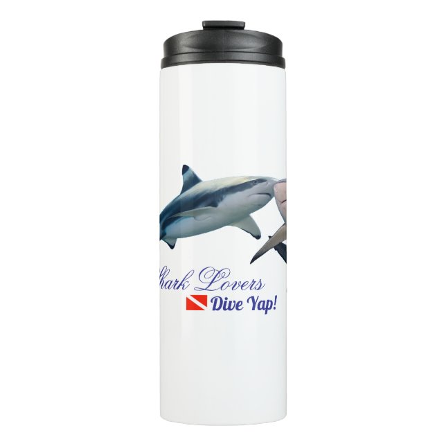 Niedliche Hai-Liebhaber Shotglas Thermosbecher (Vorderseite)