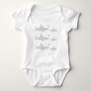 Niedliche Haie   Baby Bodysuit Baby Strampler
