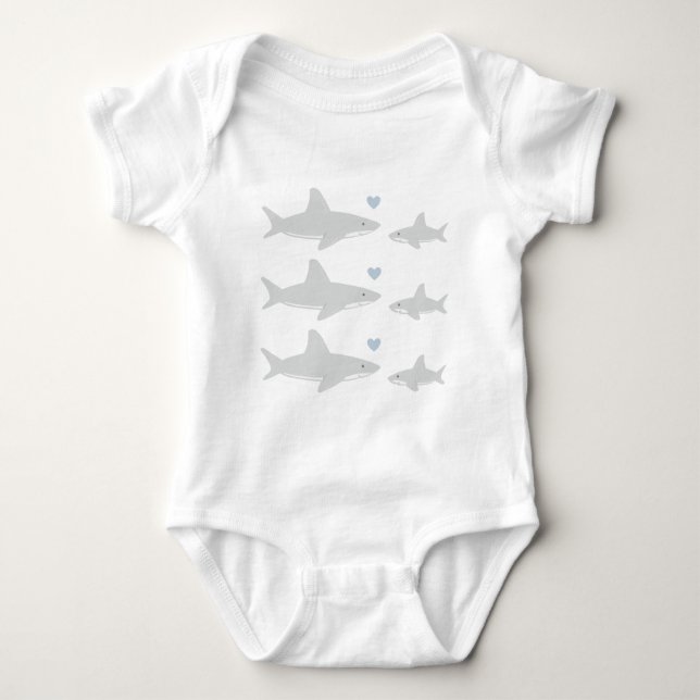 Niedliche Haie | Baby Bodysuit Strampler (Vorderseite)