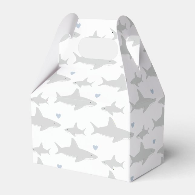 Niedliche Haie | Baby Showbox Geschenkschachtel (Vorderseite)