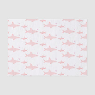 Niedliche Haie Rosa Weiß Babyduschpapier Seidenpapier