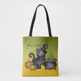 NIEDLICHE HALLOWEE SCHWARZE KÜCHE MIT CAULDRON TASCHE