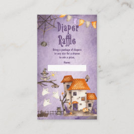 Niedliche Halloween Baby Duschdusche Windeln Raffe Begleitkarte
