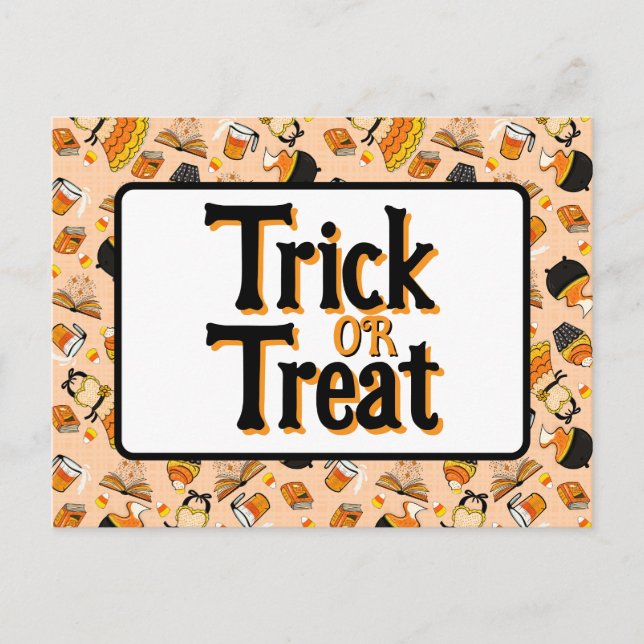 Niedliche Halloween-Backkarte Einladungspostkarte (Vorderseite)