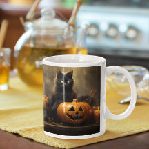 Niedliche Halloween Black Cats 12 Tasse