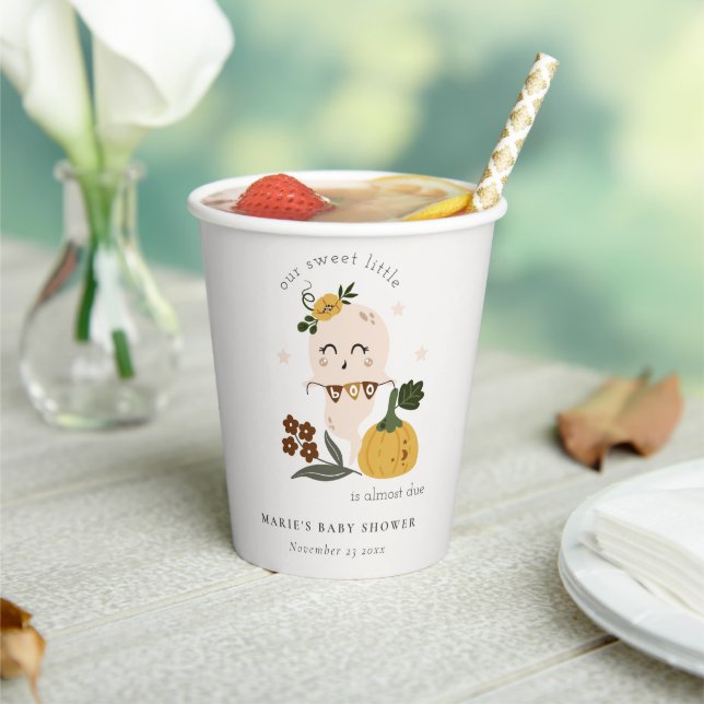 Niedliche Halloween Blush Ghost Little Boo Baby Du Pappbecher (In Situ)