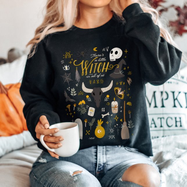 Niedliche Halloween-Botanische Hexe Sweatshirt (Von Creator hochgeladen)